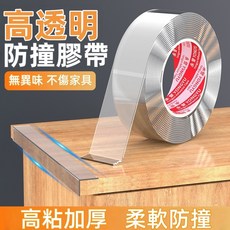 透明防撞條 防磕碰膠帶 嬰兒防撞貼 櫃門防撞膠條, 1個, 2mm厚3cm寬*2米長
