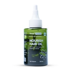 Traya Nourish Hair Oil건조하고 곱슬거리는 머리카락에 영양과 컨디셔닝을 제공하는 아유르베다 오일로즈마리 추출물100ml, 영양 오일, 1, 100ml