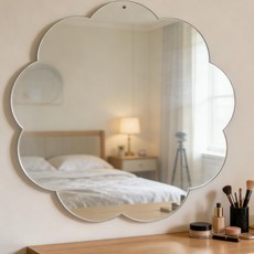 아크릴 거울 16종 가능 걸이형/부착형 38x38cm/38x55cm, Flower 꽃송이 38x38cm