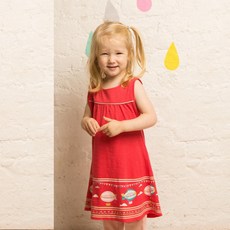 英國Little Green Radicals嬰幼兒童有機棉無袖連身裙，女童夏季透氣舒適洋裝