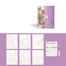 예술적인 그림과 채색을 위한 용지와 안료를 6개의 세트, 02 보라색