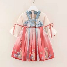 女童漢服夏季中國風兒童旗袍連衣裙 新款洋氣公主裙寶寶夏裝