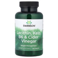 스완슨 Swanson Lecithin Kelp B6 & Cider Vinegar 240 Tablets