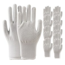 디펜즈만 실리콘 반코팅 목장갑 양손착용 세트, 화이트, 10세트