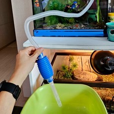 수조 어항 물갈이 사이펀 환수 펌프, 1개