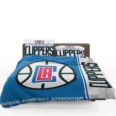 NBA LA 클리퍼스 이불 배게 커버 세트 (싱글 더블) LA Clippers Duvet Cover Set, 포함