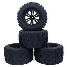 臺灣熱銷 RC配件 遙控車輪胎 遙控模型車輪胎大腳輪胎 已粘膠 一套4個, 7473, 1個