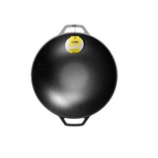 美國LODGE 14吋鑄鐵炒鍋 - 美國原裝進口，導熱均勻，無塗層，適用多種爐具, 1個, 35.56cm