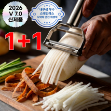데일론 1+1 다용도 슬라이서 채칼 올스텐 양면형 스테인리스, 2개, 스텐그레이