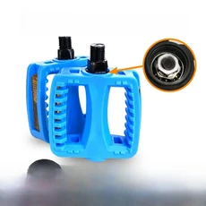 RockBros ROCKBROS 자전거 페달 9/16인치 카본 파이버 실드 베어링 플랫 미국산, Blue