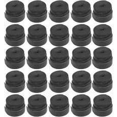 스쿼시그립 라켓그립 핸들 테니스 라켓 그립 테이프 배드민턴 오버그립 미끄럼 방지 고흡수성 땀 편안한 손잡이 랩 스쿼시 낚싯대 25PCS PU 소재 멀티 컬러, Black