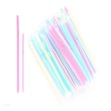 유니상점 210/160mm 일회용 음료컵 테이크아웃 주름 빨대 개별포장 50P 노란색빨대 카페빨대, 4x160mm