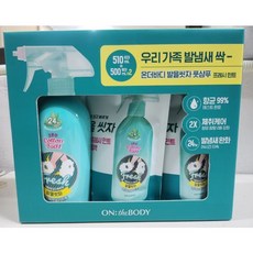 엘지 온더바디 발을 씻자 코튼 풋샴푸, 1개, 500ml, 3개입