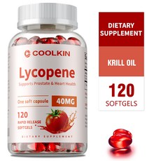 리코펜 천연 항산화제 40mg - 피부 및 심장 건강 전립선 건강 지원, 1개, 60정
