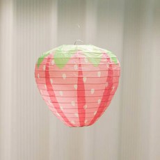 슈버 딸기 종이등 풍등 갓등 꾸미기 과일 장식 축제용 공예, 핑크딸기-30cm