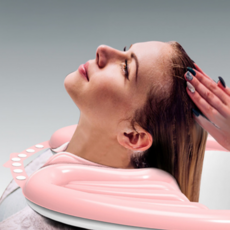 앉아서머리감기 임산부간이세발기 환자용샴푸대 이동식, 1개, W1 세발기 핑크