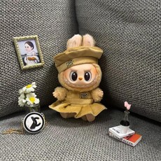 라부부 팝마트 장원영 아기 옷 전용 버블 마트 17cm 라부부 마카롱 좌식 인형 작은 향기 의류 세트, V2-021 (미포함  품질 문제 없이 반품 또는 교환