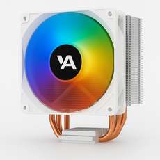 야인 프리오 YC1100 LED CPU 쿨러 화이트 고급형 듀얼 히트파이프 탑재 LED 90mm팬 인텔 AMD 전모델 완전 호환, 1개