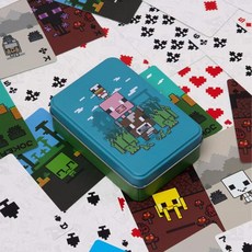 PALADONE Minecraft 撲克牌 經典像素風遊戲卡牌 附精美鐵盒, 彩色, 1套