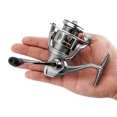 Huidiao 146g 미니 스피닝릴 울트라라이트 낚시릴 역회전 방지 스위치 없음 4+1BB 베어링 마이크로 낚시용, 실버, AP500V