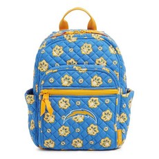 베라 브레들리 여성용 면 Nfl 스몰 백팩 (여러 팀 가능) 테네시 타이탄이 있는 블루/라이트 블루 반다나 원사이즈, 로스앤젤레스 차저가 있는 파우더 블루/골드 반다나