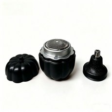 跨境南瓜剃鬚刀電動刮鬍刀鼻毛修剪器二合一車載旅行便攜水洗男士, 65, 神祕黑(高功率電機)+鼻毛修剪器