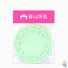 OS 종이레이스 1000 칼라 종이 레이스 소 연두 종이받침대 찻잔받침