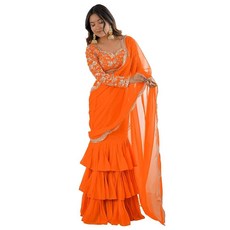 FASHION BAZAR 365 Festival Wear Fancy Fabric Sequence Work Indo Western Saree 215 Multicolor, FASHION BAZAR 365 Festival Wea