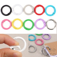 1P 컬러 오픈형 원형 고리링 24mm 펀치고리, 퍼플