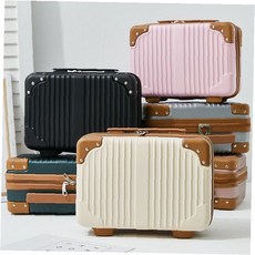 레트로 미니 캐리어 14인치 소형 레디백 기내 휴대 여행 가방 클래식 디자인