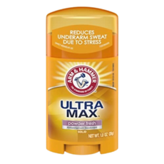 Arm & Hammer UltraMax 고형 땀 억제 데오드란트 남성용 파우더 프레시 28g (1oz)