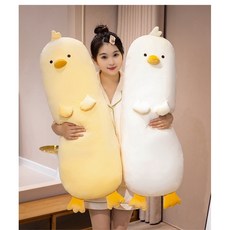可拆洗小雞造型長抱枕，奶黃雞/小黃雞/咕咕雞，長條抱枕/趴睡枕/枕頭，聖誕節交換禮物推薦, 黃雞,90公分