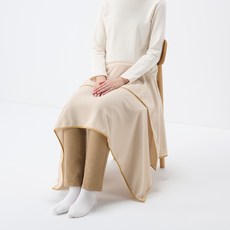 [무인양품] 기모 니트 하프 담요 베이지 80x130cm