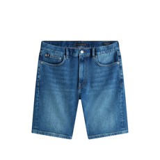 타미힐피거 덴턴 페이디드 로고 패치 스트레이트 데님 쇼츠