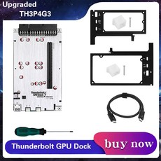 썬더볼트 호환 GPU 비디오 카드 독 노트북용 외장 그래픽 카드로 업그레이드된 TH3P4G3 맥북 PD 60W 40Gbps, [06] Bundle 6, 1개