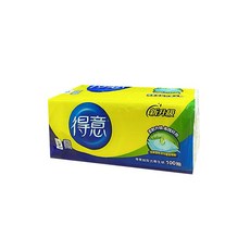 得意衛生紙100抽抽取衛生紙單包裝可沖馬桶柔軟升級, 1個, 單包販賣, 100