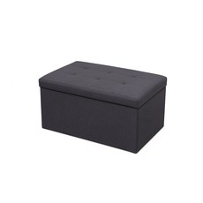 BuyJM 台灣製耐磨貓抓皮收納椅凳 - 掀蓋式方型椅，多功能客廳椅, 灰色