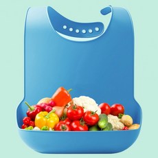 DUGNMARKT 성인용 어르신 실리콘턱받이, 1개, 대형_퍼플