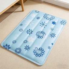 여름용 반려동물 쿨링 매트 고양이 강아지 냉방 침대, 1개, 블루 스노우 워싱