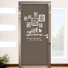 아트박스/꾸밈 cj691-액자와선반_현관문리폼세트, 레드