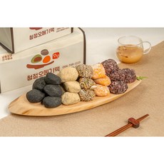 제주 청정 오메기떡 2종 혼합형 세트, 55g, 견과류+콩가루, 30개