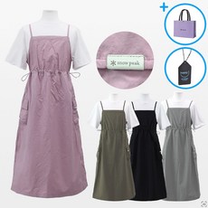 스노우피크 원피스 타슬란 슬리브리스 오버롤 치마 여성 여자 바이올렛 카키 블랙 그레이민트