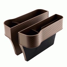 TheLife 자동차 콘솔 옆 틈새 수납함 좌우 1세트, 브라운, 1개