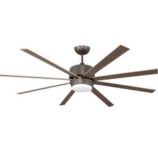 哈帝 Hardee 設計吊扇 DC 附遙控 有燈款 65吋 H-87002 / H-87036 (淺色/深色), 深色