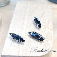 비즈라이프 3*11mm 뽀트 캡보석 30개, 1봉, 검정