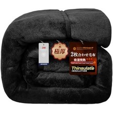 일본 직배송 싱글 담요 겨울 두꺼운 매우 플란넬 푹신한 따뜻한 4겹 구조 씬슐레이트 패딩 2피스 스타일리시한 단열재, duck grey