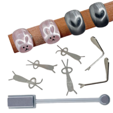 [AS젤] 하트 토끼 메이커 7종 세트 캣츠아이 마그네틱 젤네일 아트, 1세트, 하트토끼 메이커 7종