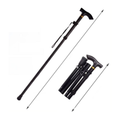 등산 스틱 여성 남성 초경량 등산스틱 휴대용 접이식 등산지팡이, 1개, 폴딩 블랙