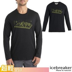 【Icebreaker】層巒疊嶂_送》男 款輕薄圓領長袖羊毛排汗衣 150 Tech Lite T恤_IB0A56R5