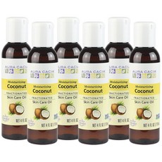아우라카시아 스킨 케어 오일 모이스처라이징 코코넛, 6개, 118ml